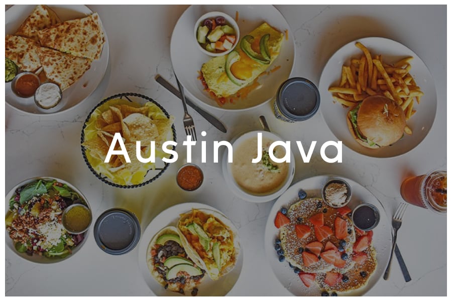 <span>Austin Java<br><br>5404 Menchaca Road<br>Austin, TX 78745<br><br>(512) 580-2606</span>