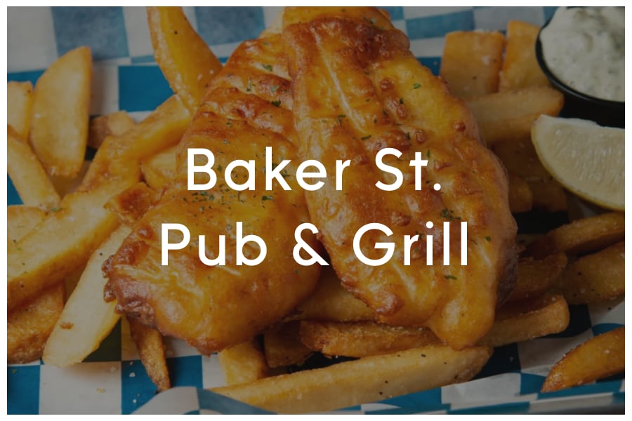 <span>Baker St. Pub & Grill<br><br>3003 S Lamar Blvd<br>Austin, TX 78704<br><br>(512) 691-9140</span>