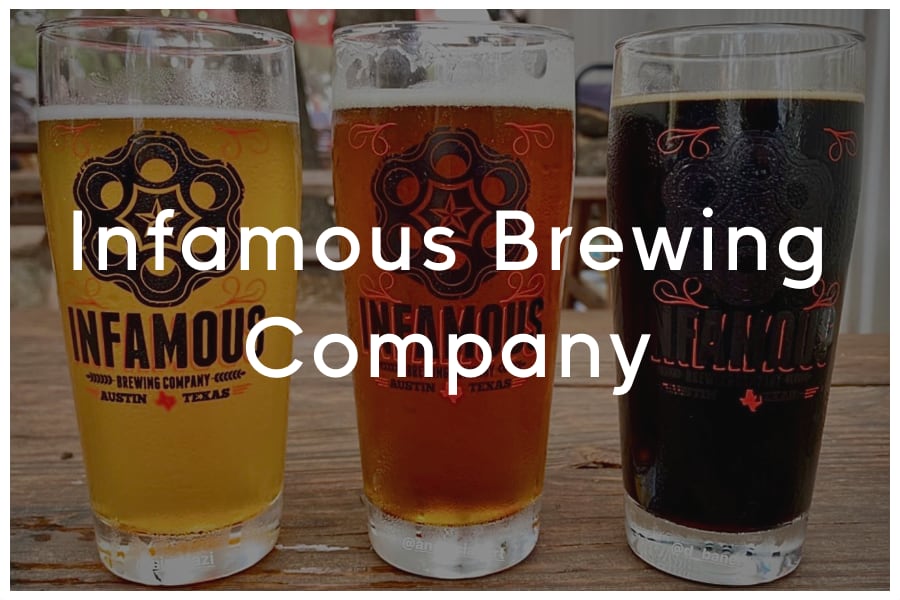 <span>Infamous Brewing Company<br><br>4602 Weletka Drive<br>Austin, TX 78734<br><br>(512) 487-8786</span>