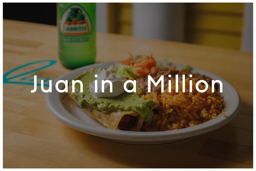 <span>Juan in a Million<br><br>2300 E Cesar Chavez Street<br>Austin, TX 78702<br><br>(512) 472-3872</span>