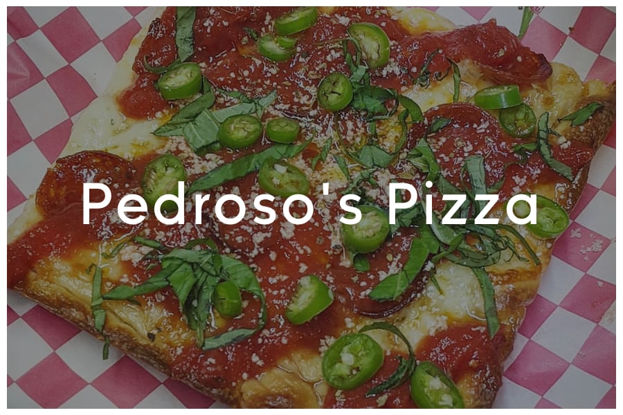 <span>Pedroso's Pizza<br><br>8315 Burnet Road<br>Austin, TX 78757<br><br>(737) 600-1107</span>