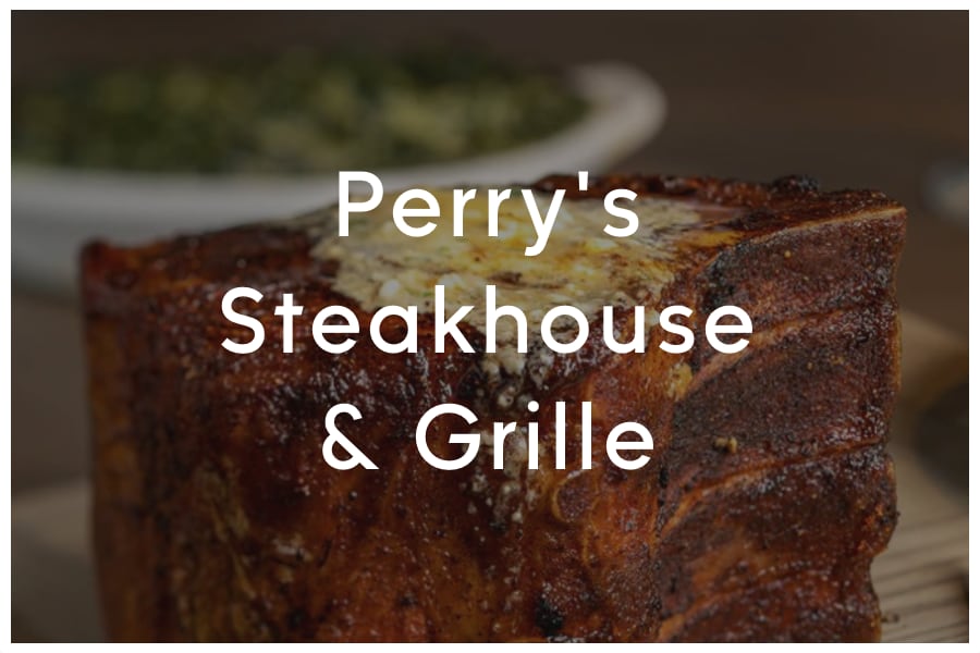 <span>Perry's Steakhouse & Grille<br><br>114 W 7th Street<br>Austin, TX 78701<br><br>(512) 474-6300</span>