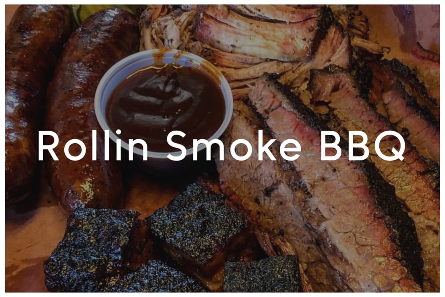 <span>Rollin Smoke BBQ<br><br>1108 E 12th Street<br>Austin, TX 78702<br><br>(512) 705-5499</span>