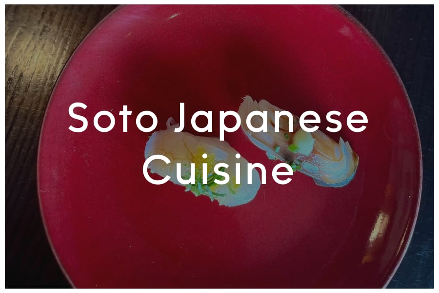 <span>Soto Japanese Cuisine<br><br>1100 S Lamar Blvd Ste 2115<br>Austin, TX 78704<br><br>(512) 531-9142</span>